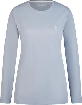 Produktbild von by Louise Damen Langarm Shirts aus reiner Baumwolle – Mix & Match, Modisch, Bequem und Sportlich, Farbe:blau, Grösse:S