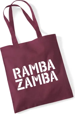 Produktbild von Huuraa Jutebeutel Rambazamba Schriftzug 10 Liter Burgundy Baumwolle Tasche Geschenkidee