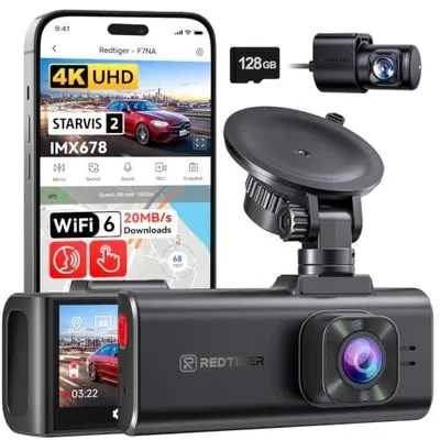 Zdjęcie produktu dla Kamera samochodowa 4K starvis przód tył monitoring parkowania GPS