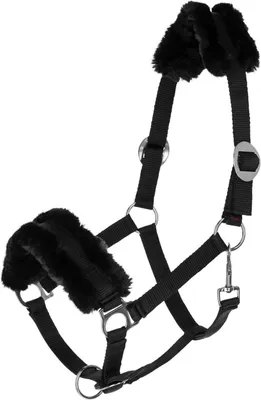 Produktbild von Covalliero Halfter ClassicSoft Fellhalfter Black Pony