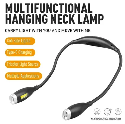 Produktbild von LED-Nackenlampe Wiederaufladbare Leselampe mit USB-Ladefunktion für Lesen, Handarbeiten und Camping, 319 Neck Light