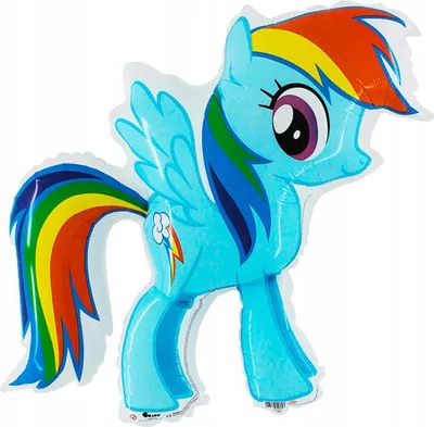 Immagine prodotto di Pallone in foil arcobaleno My Little Pony 87x72cm