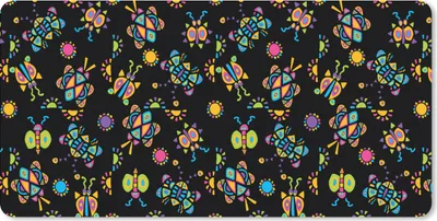 Produktbild von MuchoWow® Mauspad Mousepad Schmetterling - Muster - Insekten 60x30 cm - Mousepads - Maus Mat - Pad - Mausunterlage - Nachhaltig