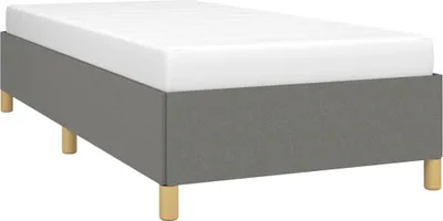 Produktbild von Bettgestell ohne Matratze Dunkelgrau 90x200 cm Stoff
