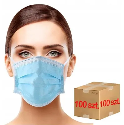 Produktbild von 3-lagige Hygienemaske für Erwachsene, 100 Stück