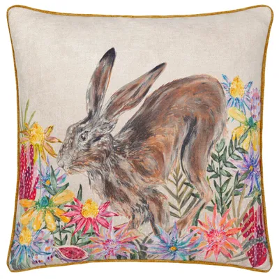 Dekokissen mit Hasenmotiv, Polyester, 45x45 cm, Multicolor