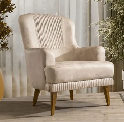 Immagine prodotto di Poltrona design monoposto beige soggiorno Poltrona imbottita elegante