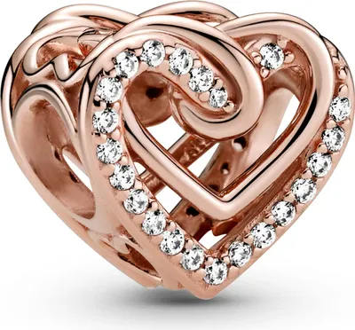 Produktbild von Pandora Funkelnde Verschlungene Herzen Charm 789270C01 Anhänger
