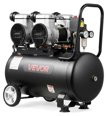 Produktbild von VEVOR 3 KW Druckluftkompressor, Ölfreier Kompressor mit 50 L Lufttank, Flüsterkompressor mit 255 L/min bei 6,2 bar & Max. 8 bar, Tragbarer Luftkompressor mit Rädern & Griff für Werkstatt Heimwerker