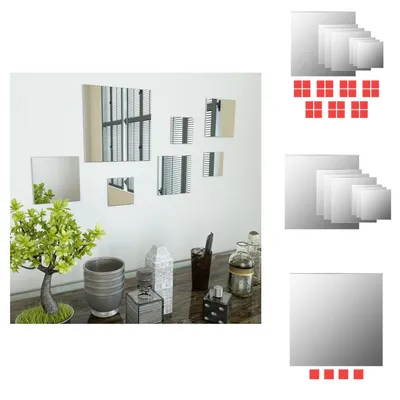 Immagine prodotto di vidaXL Set di 7 specchi da parete in vetro quadrato - Specchio