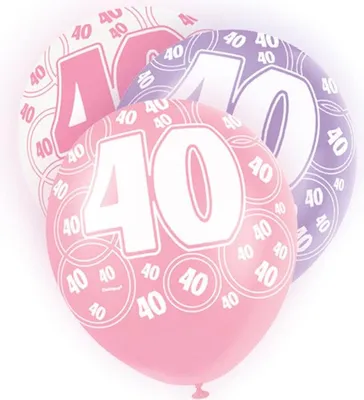 Produktbild von 40. Geburtstag | 6 Luftballons pink