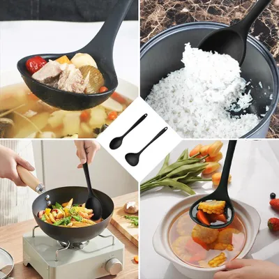 Produktbild von Silikon-Kochlöffel - Hitzebeständig - Set von 2 - Lebensmittelsicher