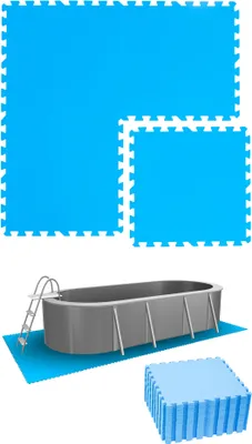 Produktbild von 5,6 m² Poolunterlage - 24 EVA Matten 50x50 Pool Unterlage - Unterlegmatten Set