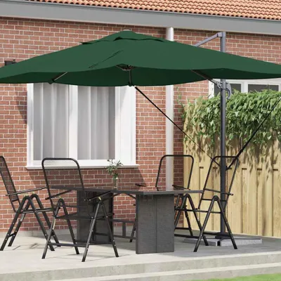 Immagine prodotto di Maison Exclusive - Ombrellone, dimensioni 351 x 250 x 260 cm, realizzato in poliestere e alluminio, colore verde