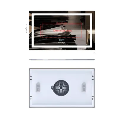 Produktbild von LED Badezimmer Spiegel, Bluetooth Lautsprecher, Anti-Beschlag-Funktion, 100x60cm