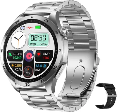 Obrázok produktu pre Inteligentné hodinky, 1,43-palcová vysoko jasná obrazovka, športové monitorovanie zdravia, hodinky na monitorovanie spánku, vodotesnosť IP68, funkcia núdzového volania BT5.2 S0S, dlhý čas používania, multišportové režimy pre mužov a ženy, hodinky na monitorovanie zdravia