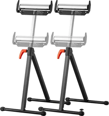 Produktbild von 2-Pack Rollers Stand Max Load 250 lb Adjustable 27-43 in for Woodworking