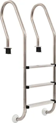 Zdjęcie produktu dla Drabinka basenowa z 3 stopniami, stal nierdzewna 304, 120 cm