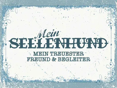 Produktbild von vianmo Holzschild 30x40 cm Mein Seelenhund treuester Tier Haustier