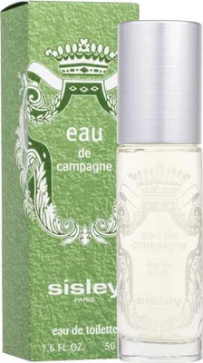 A bottle of Sisley Eau de Campagne Eau de Toilette and its packaging are displayed against a white background.