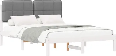 Obrázok produktu pre Rám postele s čalúneným čelom Svetlosivá 140 x 200 cm