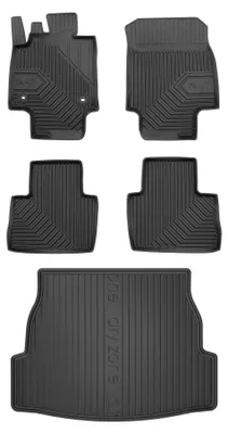 Produktbild von Gummimatten + Kofferraumwanne für Toyota RAV4 V 2019-2026 (SUV, oberer Ladeboden) – Schwarz, passgenau – Wielganizator