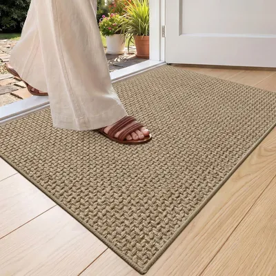 Obrázok produktu pre Podlahová rohož do interiéru, 80x120 cm, farba: béžová, protišmyková, umývateľná