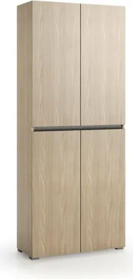 Immagine prodotto di Dmora Armadio Multiuso Grande Arro 37x195h cm Marrone Olmo, 4 Ante 8 Vani  Italy