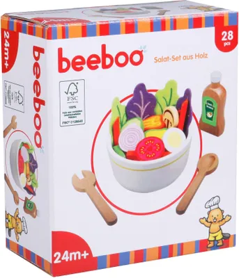 Productafbeelding van Houten speelgoed saladeset - 30-delig kinderspeelgoed