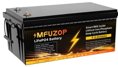 Produktbild von LiFePO4 Batterie - 12 V 300Ah Tiefzyklus - 3840 Wh - Integriertes BMS - Max 200A Entladung, Max 100A Ladung - >8000 Zyklen - Orange