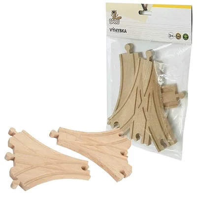 Zdjęcie produktu dla Dwa elementy toru kolejowego, przełączka trzykierunkowa, 17 cm