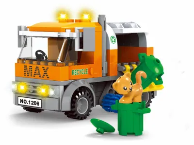 Produktbild von Kompatibles BLOXO-Baukasten: Müllwagen, 157 Teile