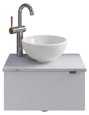 Produktbild von Pelipal Serie 6915 SET-044-008 Waschtisch mit Unterschrank bestehend aus: Keramik-Aufsatzbecken, Waschtischplatte, Waschtischunterschrank