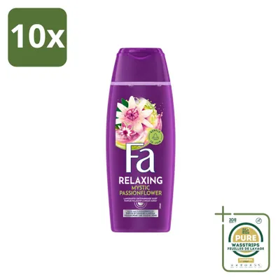 Obrázek produktu pro 10 kusů sprchového gelu Fa Mystic Moments, Shea Butter & Passionsblume, 250 ml - balení