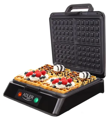 Waffeleisen 1300 W mit Temperaturregelung und Bürste