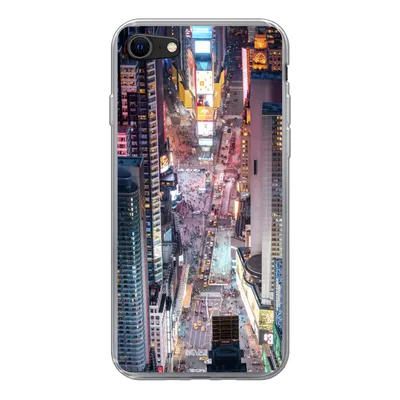Produktbild von MuchoWow® Handyhülle Schutzhülle Hülle für iPhone 8 Blick von oben auf den Times Square in New York Silikon Softcase Handy Hülle - Schutzhaube