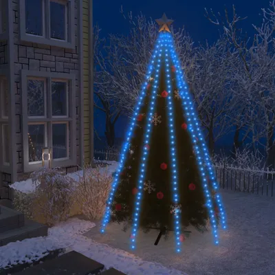Image de The Living Store Filet lumineux pour sapin de Noël avec 400 LED bleu 400 cm