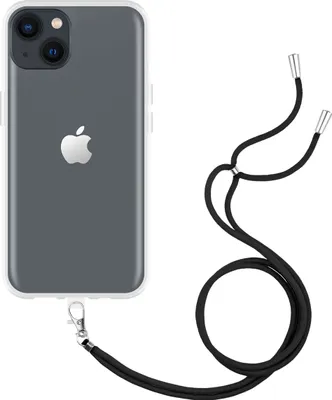 Image de Cazy Coque avec Cordon compatible avec iPhone 14 Coque avec Cordon - Coque Flexible - Transparant