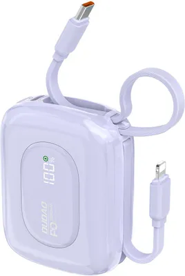 Zdjęcie produktu dla Szybki powerbank 10000 mAh z USB-C/Lightning, wyświetlacz LED Dudao
