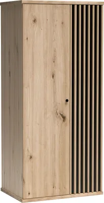 Produktbild von MIRJAN24 Kleiderschrank Cali 01, Garderobenschrank, Drehtürenschrank, Loft Kollektion (Artisan Eiche / Artisan Eiche + Schwarz)