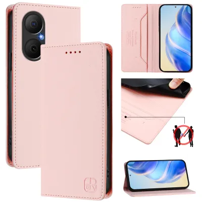Produktbild von Lederhülle für Huawei Nova Y73 Hülle Flip Brieftasche Kartenfächern Ständer Schutzhülle Pink
