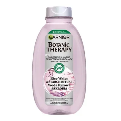 Obrázok produktu pre Garnier Botanic Therapy Uhladzujúci šampón pre dlhé a porézne vlasy Ryžová voda a škrob, 400 ml