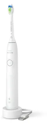 Produktbild von Elektrische Zahnbürste Philips Sonicare HX7108/01, 62.000 Bewegungen/Minute, 21 Tage Akkulaufzeit, 1 Putzmodus, 2 Intensitätsstufen, Sensor, 1 Bürstenkopf, Weiß
