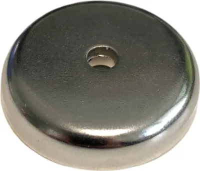 Produktbild von Topfmagnet Neodym Flachgreifer Ø 42 mm mit Bohrung und Senkung für Senkopfschrauben M8 | Loch Ø 6,5 mm Haftkraft 60 kg
