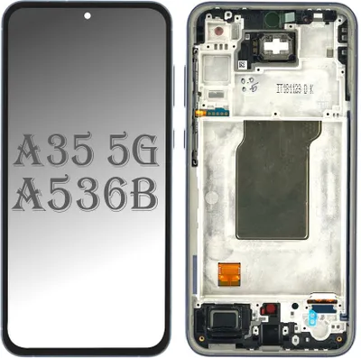 Produktbild von Original AMOLED Display Touchscreen Bildschirm Rahmen Navy Blau für Samsung Galaxy A35 5G A356B & Werkzeug