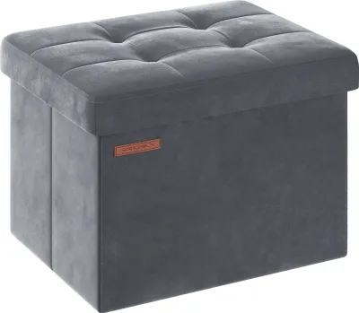 Produktbild von SONGMICS Sitzbank mit Stauraum, klappbare Sitztruhe, Fußbank, 31 x 41 x 31 cm, bis 130 kg belastbar