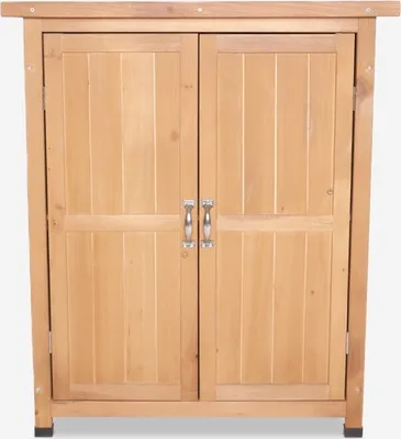 Produktbild von Garten Terrassenschrank Holz Aufbewahrungsschrank 74x43x88cm Gadwall