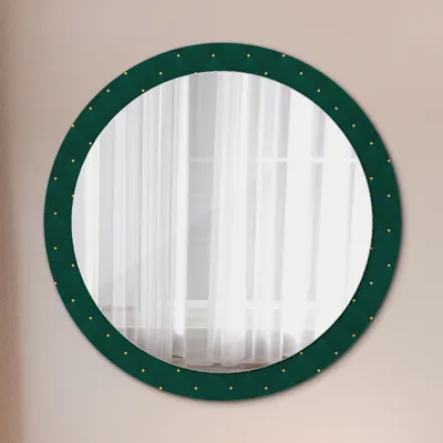 Produktbild von Ø90cm Modern Spiegel - Wandspiegel Wandmontage- Schlafzimmer - grün Luxus Vorlage