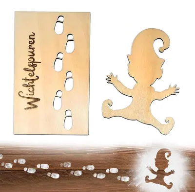 Kaboutersjabloon Fußabdruck (A) – 1 Stück, 10x5x0,5 cm