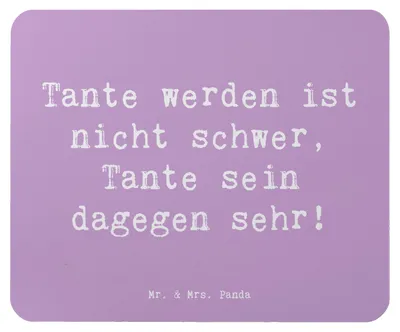 Produktbild von Mr. & Mrs. Panda Mouse Pad Spruch Tolle Tante - Lavendeltraum - Geschenk, Familienmitglieder, Geschenke für Tanten, einzigartige Designs, mauspad pc, mousepad, Dankeschön